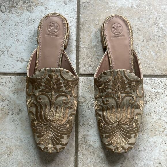 Tory Burch Carlotta Brocade Mules - Picture 2 of 15